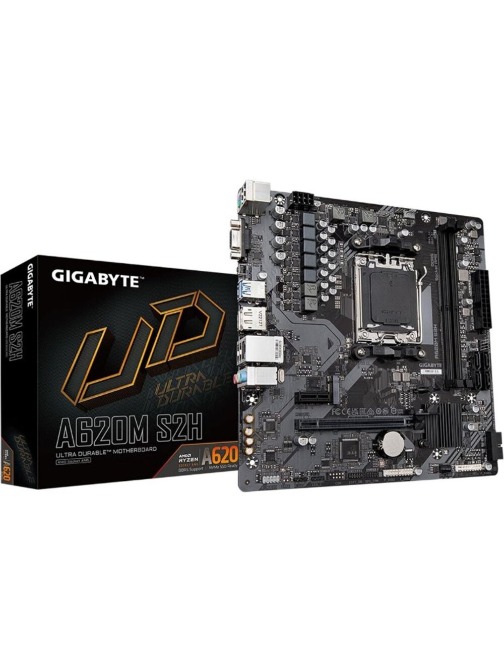 Micro ATX Motherboard AM5 LGA 1718, DDR5, PCIe 4.0, USB 3.2, 5-Year Warranty